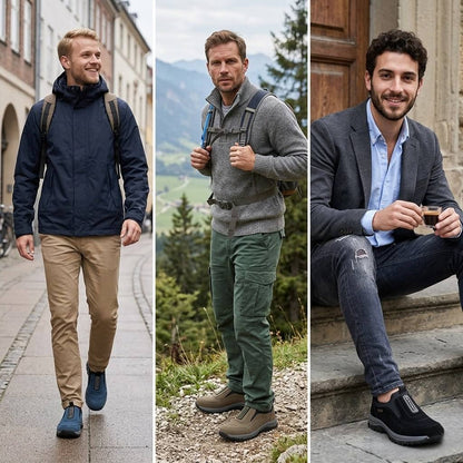 Posledný deň! 70% zľava! 🦌 Prémiové semišové topánky ✅ Ortopedická zdravotná obuv určená pre ľudí s problémami s nohami - zmierňuje bolesti chrbta, kĺbov a chodidiel.